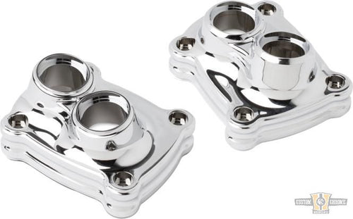 10-Gauge Lifter Block Covers Chrome For Harley-Davidson