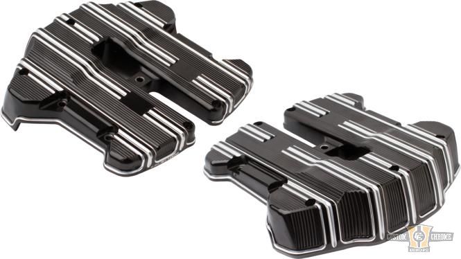 10-Gauge Rocker Box Cover Black Anodized For Harley-Davidson