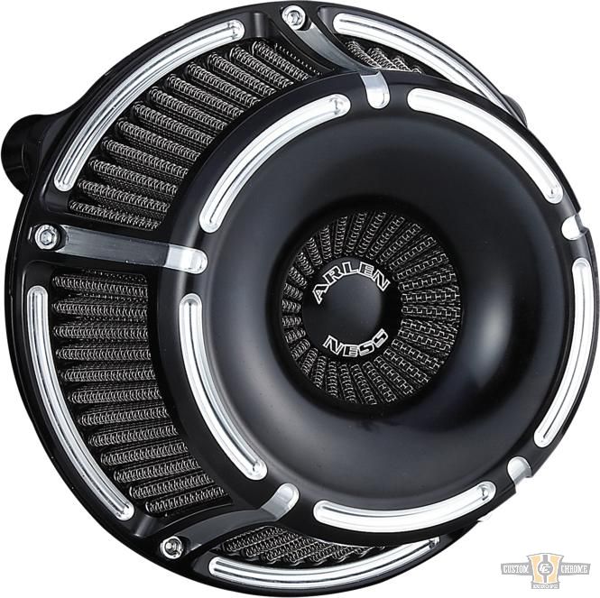 Slot Track Inverted Series Air Cleaner Black Anodized For Harley-Davidson