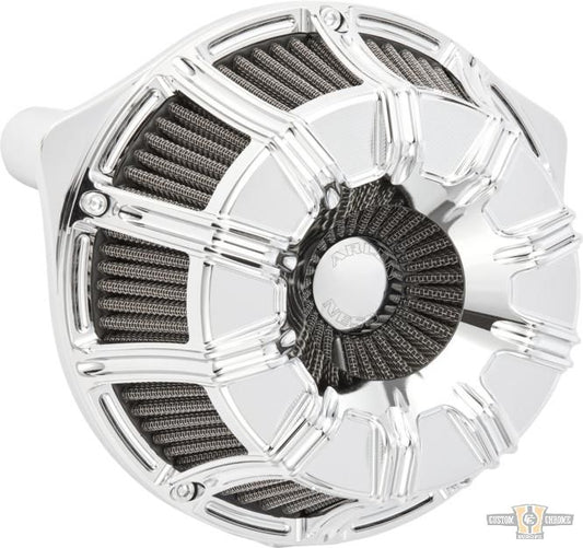 10-Gauge Inverted Series Air Cleaner Chrome For Harley-Davidson