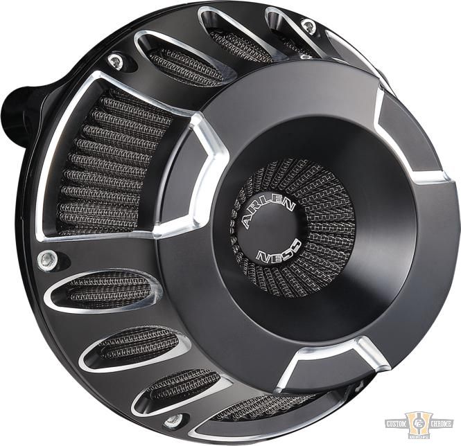 Deep Cut Inverted Series Air Cleaner Black Anodized For Harley-Davidson