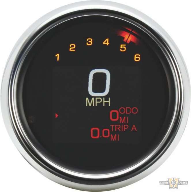 3 3/8" MLX-3000 Series Speedometer/Tachometer Aluminium 85.7 mm For Harley-Davidson