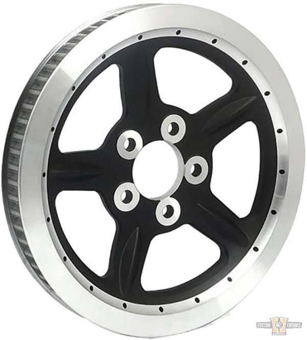 OEM Style Rear Belt Pulley Black 1 1/8" 68.0 teeth For Harley-Davidson