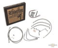 13" Bagger Ape Cable Kit Stainless Steel Clear Coat Cruise Control Non-ABS For Harley-Davidson