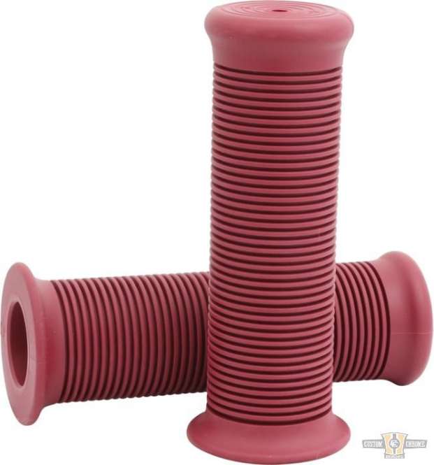 Burbank Grips Dark Red 1" Cable operated Throttle By Wire For Harley-Davidson