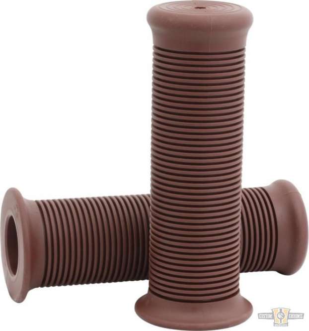 Burbank Grips Brown 1" Cable operated Throttle By Wire For Harley-Davidson