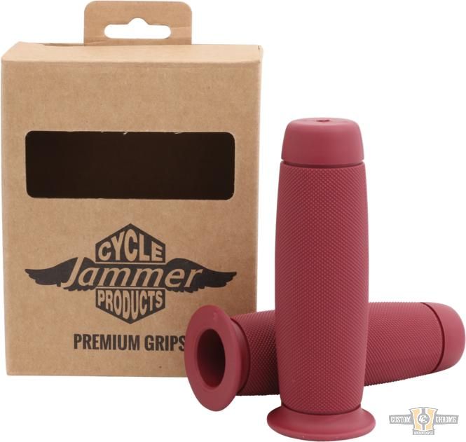 Blaster Grips Dark Red 1" Cable operated Throttle By Wire For Harley-Davidson