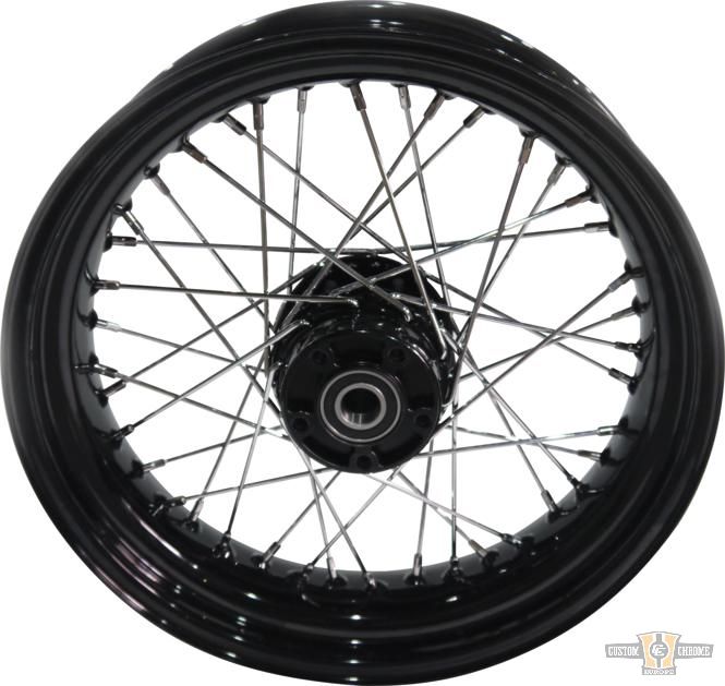 OEM Style Spoke Wheels Black 16" 3,00" Rear For Harley-Davidson