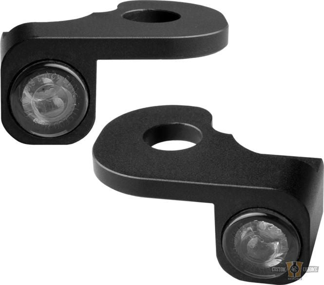 NANO Series LED Turn Signals/Position Light Black Anodized Smoke LED For Harley-Davidson