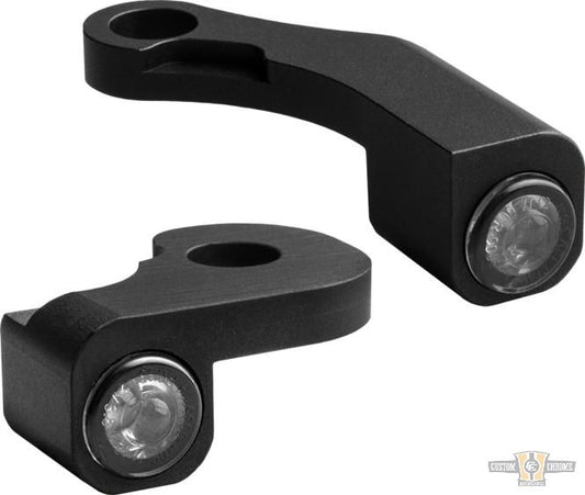 NANO Series LED Turn Signals Black Anodized Smoke LED For Harley-Davidson