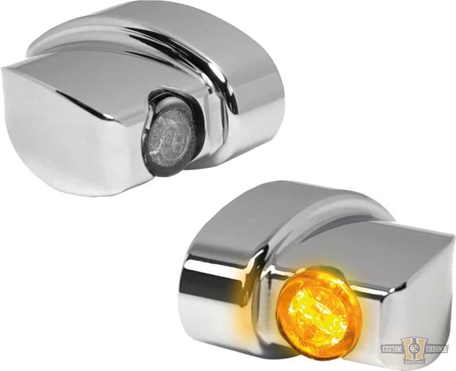 NANO Series Winglet LED Turn Signals Chrome Smoke LED For Harley-Davidson