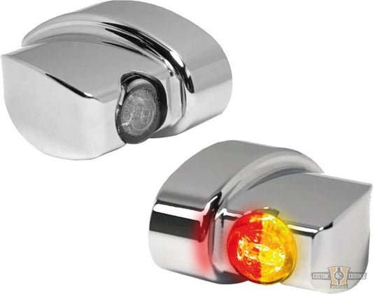 NANO Series Winglets 3in1 LED Turn Signals/Taillight/Brake Light Chrome Smoke LED For Harley-Davidson