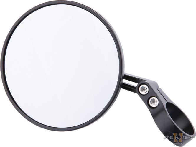 Enterprise-EP1 Bar End Mirror Black For Harley-Davidson