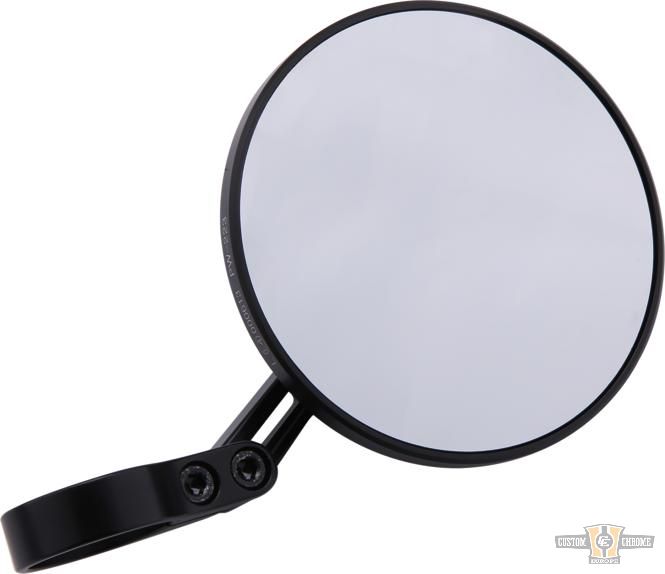 Conero 2 Bar End Mirror Black, Anodized For Harley-Davidson