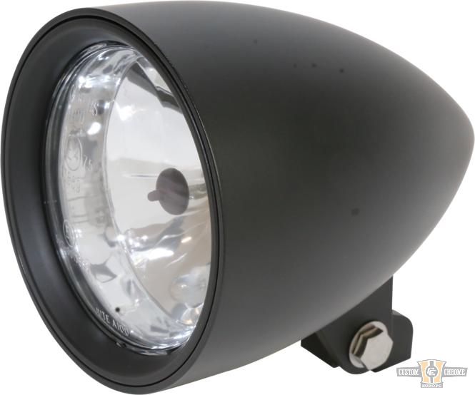 Classic 3 4 1/2" Headlight Black HS1 For Harley-Davidson