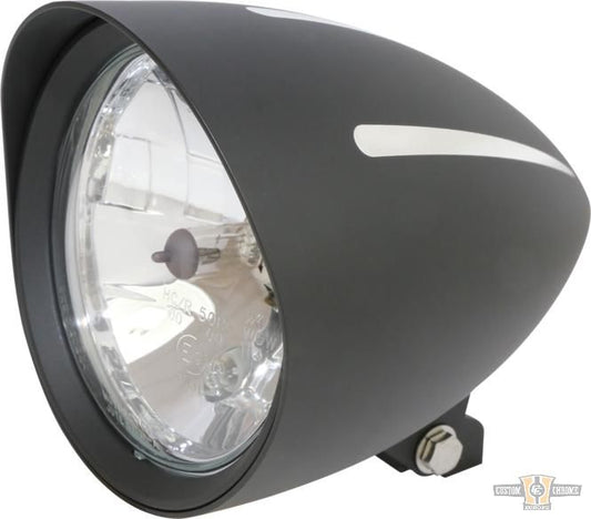 Classic 1 Extreme 5 3/4" Headlight Black H4 For Harley-Davidson