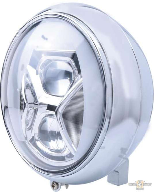 Yuma 2 Type 8 7" Headlight Chrome Reflector LED For Harley-Davidson