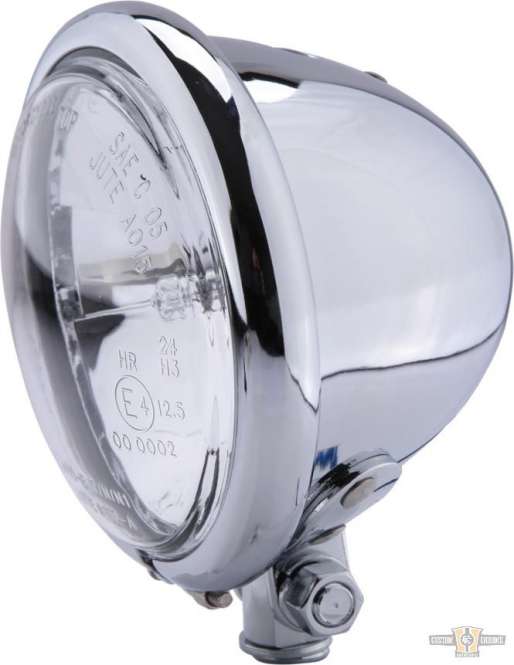 4 1/2" Bates Style Spotlight Chrome H3 For Harley-Davidson