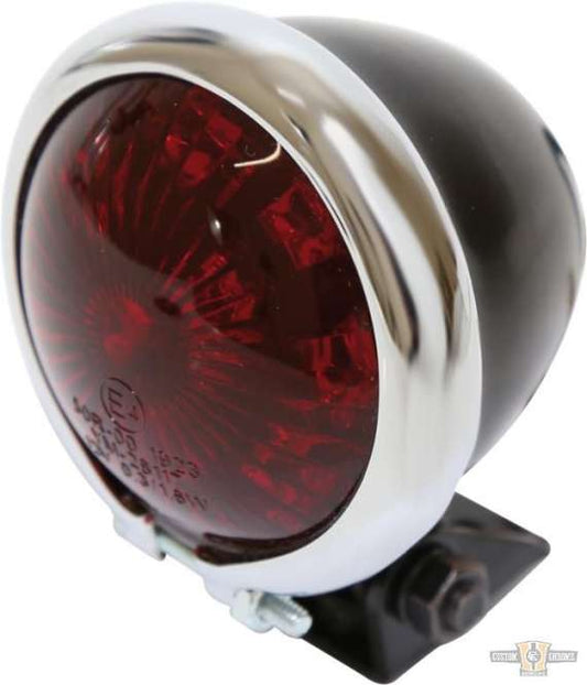 Bates Style LED Taillight Chrome Black LED For Harley-Davidson