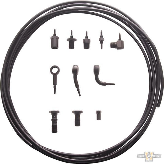 Econoline Brake Line Kit Stainless Steel Clear Coated For Harley-Davidson