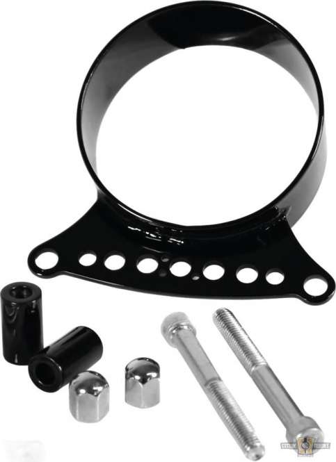 Iron Tachohalter Black Powder Coated For Harley-Davidson