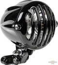 Alcatraz 4" Headlight Flat Black H4 For Harley-Davidson