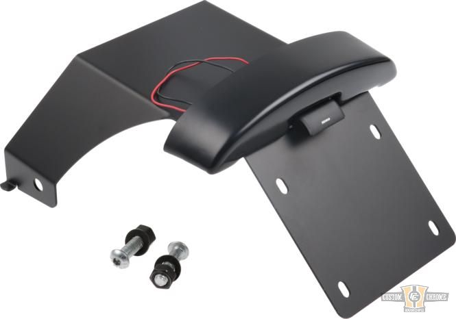 Fat Bob License Plate Bracket Kit Black Powder Coated For Harley-Davidson