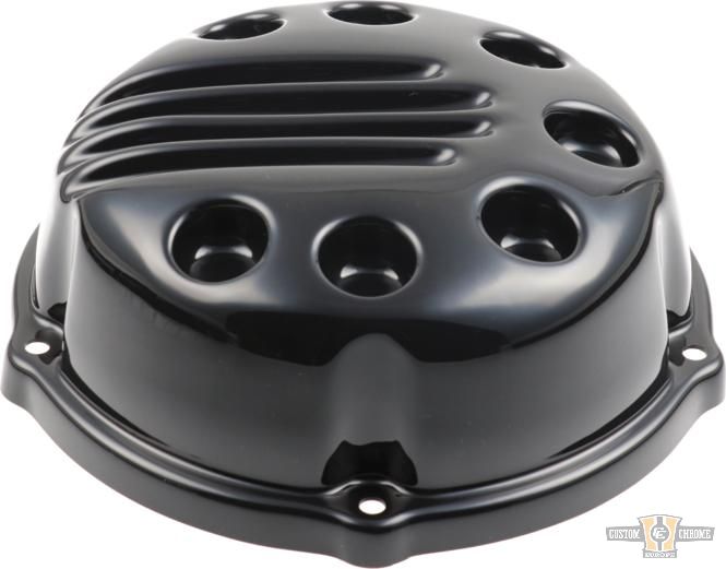 Slotted Air Filter Cover Black Gloss For Harley-Davidson