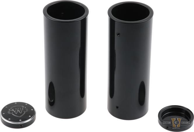 4-Piece Fork Cover Kit Black Gloss Powder Coated For Harley-Davidson