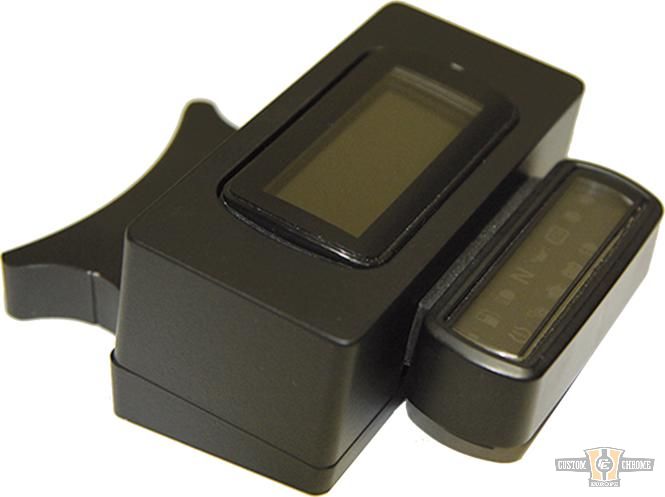 OEM Gauge Mount for 1 1/4" T-Bars Black Powder Coated For Harley-Davidson