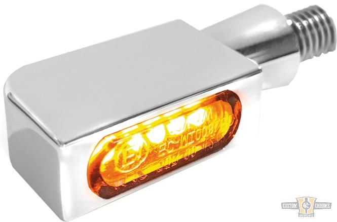 Block-Line Micro LED Turn Signals Chrome LED For Harley-Davidson