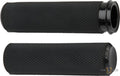 Knurled Fusion Grip Black 1" Anodized Cable operated For Harley-Davidson