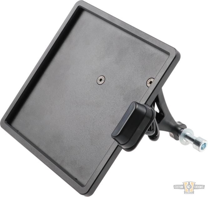 Side Mount License Plate Holder with Slide-Inn Frame Black Powder Coated For Harley-Davidson