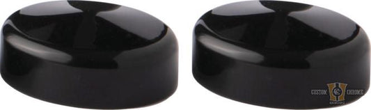 Fork Cap Gloss Black Gloss Powder Coated For Harley-Davidson