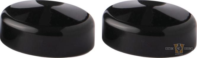 Fork Cap Black Powder Coated Satin For Harley-Davidson