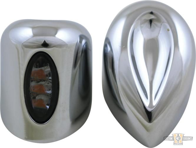 Road Glide Elypse Front Turn Signals Chrome Smoke LED For Harley-Davidson