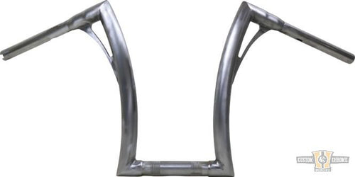 380 Tall Flow Bar Super Fat M8 Softail Handlebar 1,4" Raw Throttle By Wire For Harley-Davidson