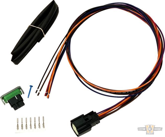 Plug-nPlay OEM 6-Position Molex connector to 12-Position Connector, Tri Bar Light in rear Fender Fascia Rear Fender Harness For Harley-Davidson