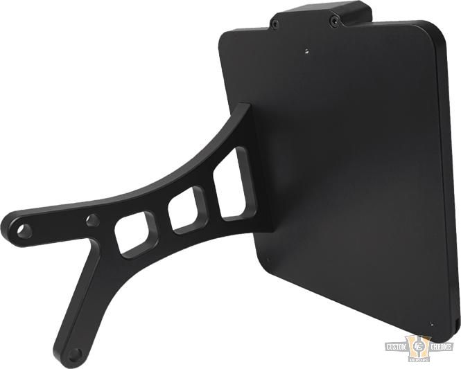 Side Mount License Plate Kit Black Anodized For Harley-Davidson