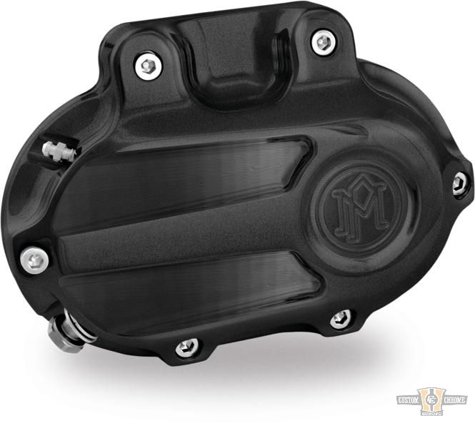 Scallop Transmission Side Cover Black Ops For Harley-Davidson