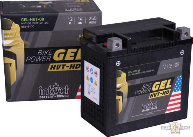 GHD14H-BS HVT-08 Bike-Power GEL Battery For Harley-Davidson