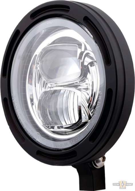 Frame-R2 Type 7 LED 5 3/4" Headlight Black LED For Harley-Davidson