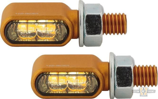 Little Bronx LED Turn Signal/Position Light Gold Tinted LED For Harley-Davidson