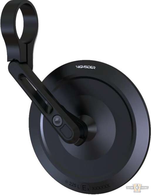 Montana-Slim Handlebar End Mirror Black Satin For Harley-Davidson