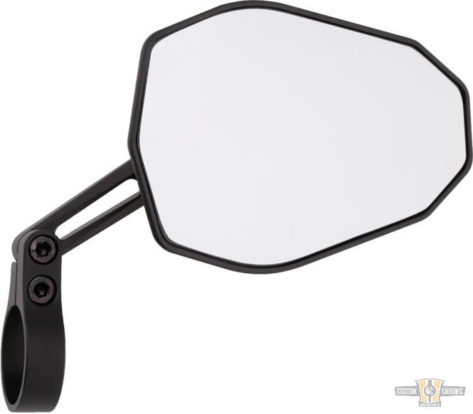 Victory-Slim Handlebar End Mirror Black Satin For Harley-Davidson