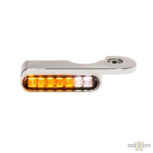 LED Turn Signal/Position Light Chrome Smoke LED For Harley-Davidson