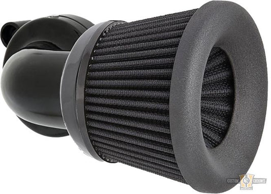 Velocity 90° Air Cleaner Black Anodized For Harley-Davidson