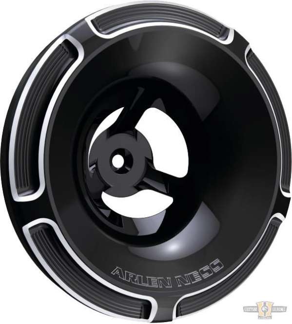 Velocity Bevelled Air Cleaner Cover Black For Harley-Davidson