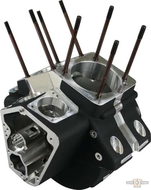 Evolution Standard 92-99 Black Finish Engine Case For Harley-Davidson