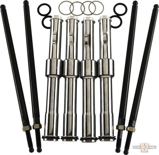 Twin Cam 88-113 Chrome Pushrod Set For Harley-Davidson